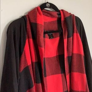 Buffalo Check Torrid Flowing Cardigan